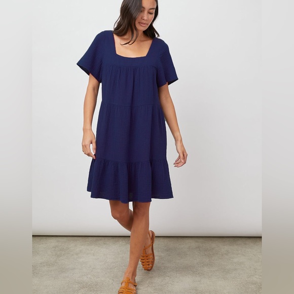 Rails “Valentina” cotton gauze mini-dress in black, size xs - Picture 7 of 8